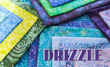 SALE Drizzle Batiks Stack Pack/Layer Cake by Kathy Engle for Island Batiks - 42, 10" X 10" Precut Batik Fabrics