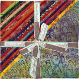 SALE Glowing Embers Batiks Stack Pack/Layer Cake by Kathy Engle for Island Batiks - 42, 10" X 10" Precut Batik Fabrics