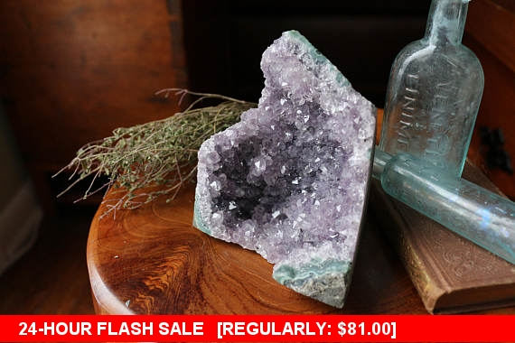 Flash Sale! Save 20% Amethyst Geode 535g || Amethyst Druzy || Raw Amethyst Cluster || Standing Amethyst Geode || Purple Crystal Geode Dru...