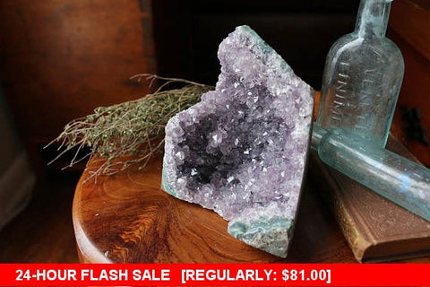 Flash Sale! Save 20% Amethyst Geode 535g || Amethyst Druzy || Raw Amethyst Cluster || Standing Amethyst Geode || Purple Crystal Geode Dru...