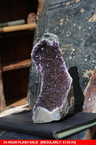 Flash Sale! Save 20% Black Amethyst Geode 400g || Black Druzy Amethyst || Raw Amethyst Cluster || Black Amethyst Geode || Standing Amethy...