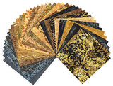 SALE River's Edge Batiks Stack Pack/Layer Cake by Kathy Engle for Island Batiks - 42, 10" X 10" Precut Batik Fabrics