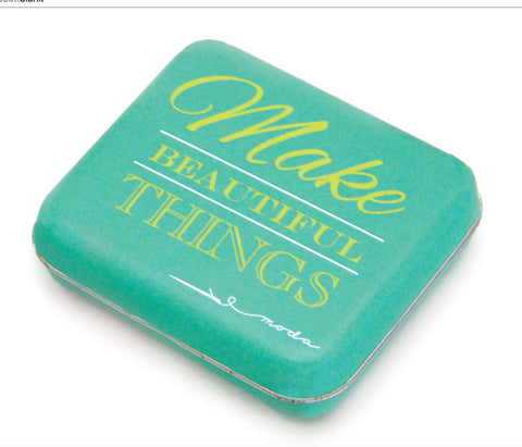 Make Beautiful Things - 3" x 2.5" Tin Sewing Sayings by Moda - TIN 15 Moda #1 - Storage - Gifts