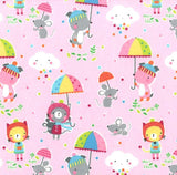 SALE Flannel Puddle Play by Michael Miller 100% Cotton Flannel CF7353-CUPI-D