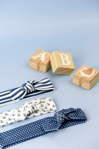 Nautical Baby Headband Set/ Baby Headband/Baby Girl Gift/Newborn Headband/Headbands/Infant Headband/Baby Headwrap/Baby Bows