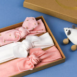 Pink Organic Baby Headband Set/ Baby Headbands/Baby Girl Gift/Newborn Headband/Toddler Headband/Infant Headband/Baby Headwrap