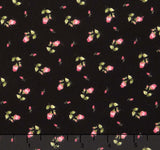 SALE Flannel Welcome Home Rose - Ditsy Black Flannel Yardage by Jennifer Bosworth for Maywood Studio - MASF8363-J