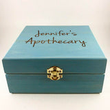 Your name + Apothecary! Essential Oil Storage Box 25 Slot 15ml - Pine - Choose Finish and Custom Laser Engravings - Fit dōTERRA Young Living