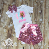 Bubble Guppies Molly Birthday Onesie Set Personalized w Name & Number