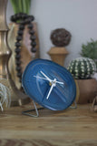 7" Teal Agate Desk Clock