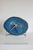 7" Teal Agate Desk Clock