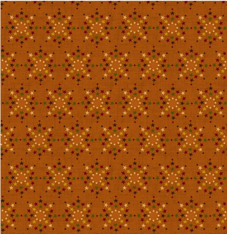 SALE Welcome Wagon - Stars Orange Yardage by Kim Diehl for Henry Glass