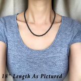 Men's Women 4mm Hematite Necklace 925 Sterling Silver Clasp DiyNotion Handmade NK180