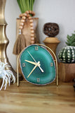 Green Agate Desk Clock