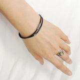 Men's Women Adjustable Braided Bracelet 925 Sterling Silver Barrel Beads DiyNotion Handmade BR1113