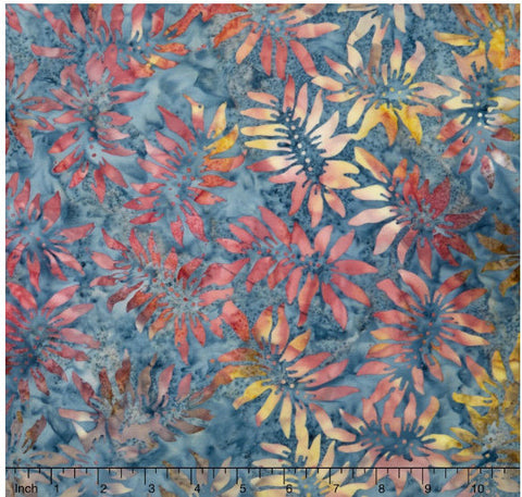 SALE Pumpkin Pie Batiks - Sunflower Blue Moon Yardage by Edyta Sitar for Moda Fabric - 42289 202 Moda
