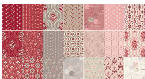 Beaujolais 5" Stackers/Charm Pack by Sue Daley Designs for Penny Rose Designs - 42, 5 inches X 5 inches Precut Fabric Squares
