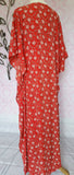 Red floral Bohemian Kaftans Summer Dress Beach Coverup Gypsy dress Boho dress Plus size dress Maxi Dress Beach dress Hippie Long Kaftans
