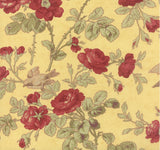 SUPER DEAL 3 Sisters Favorites - Lemon- Gingham Rose Floral Yellow Yardage by 3 Sisters for Moda Fabrics- 3700 14 Moda