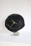 8" Black Agate Desk Clock