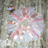 Royal Swan Tutu, Peach, White & Gold Fabric Tutu, Girl Birthday Tutu, Baby Shower Gift, First Birthday Tutu, Cake Smash Outfit, Photo prop