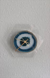 8" Teal Agate Acrylic Wall Clock