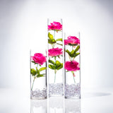 Submersible Pink Rose  Floral Wedding Centerpiece with Floating Candles and Acrylic Crystals Kit