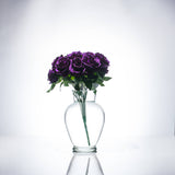 Submersible Deep Purple Rose  Floral Wedding Centerpiece with Floating Candles and Acrylic Crystals Kit