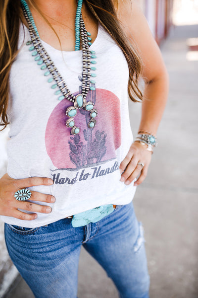 cowgirl tank - southern girl tank - country girl - tri blend racerback tank - hard to handle - Graphic Tank - Womens Graphic Shirt