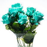 Submersible Tiffany Blue Rose  Floral Wedding Centerpiece with Floating Candles and Acrylic Crystals Kit