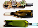 GREEN Wine Bottle Serving Dish or Succulent Planter - Wine Gift