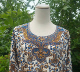 Hippie Long Kaftans, Bohemian Kaftans, Beach Coverup, Gypsy dress, xmas gift for her, Full sleeve caftan, Boho dress, Paisley kaftan