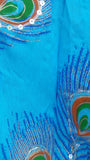 Peacock Blue Mini/kids Sequin skirt- Hippie skirt Gypsy skirt Sequin skirt Beach skirt Handmade skirt Boho Skirt Bohemian skirt-upto medium