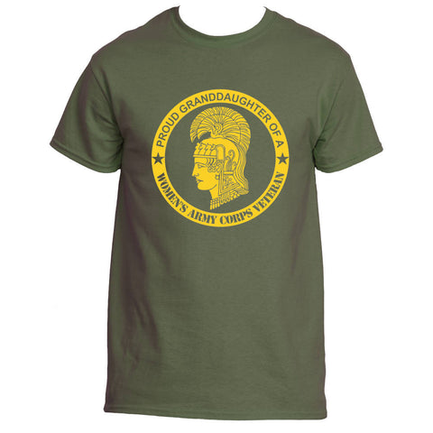 Women's Army Corps ( WAC ) Pallas Athena Proud Granddaughter Shirt