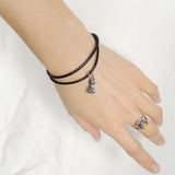 Men's Women Adjustable Braided Bracelet 925 Sterling Silver Guanyin Buddha Pendant Protection Prayer Buddhism DiyNotion Handmade BR1126