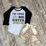 AS IS - I'm Going to Be a Big Sister Ruffle Raglan (August 2017)