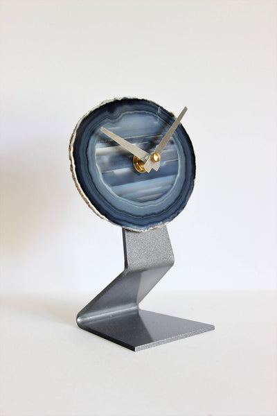 Gray Agate Desk Clock