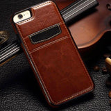 iPhone 7 Custom Engraved Leather TPU hardback case cover with credit card slots - personalized laser engraved iPhone case - new!