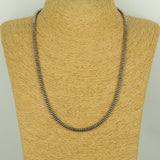 Men's Women 2x4mm Gold Hematite Necklace 925 Sterling Silver Clasp DiyNotion Handmade NK191