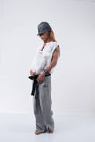 Woman Linen pants /Wide leg pants /Womens harem pants /Summer pants /Grey linen pants