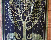 Elephant Tapestry, Wall Tapestry, Boho Bohemian Tapestry, Hippie wall tapestry, Forest Tapestry Print Tapestry