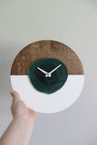 KISMET Design | 10" Green Agate Wall Clock (Silent)