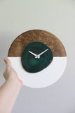 KISMET Design | 10" Green Agate Wall Clock (Silent)