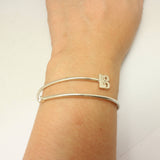 Silver Alto Clef Music Note Bracelet