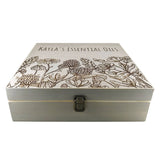 Wildflower Garden Box - Essential Oil Storage Box 58 Slot 15ml - Pine - Choose Finish and Custom Laser Engravings - Fit dōTERRA Young Living