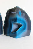 Teal Agate Bookends