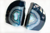 Teal Agate Bookends