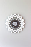 12" Natural Agate Sunburst Wall Clock