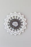 12" Natural Agate Sunburst Wall Clock