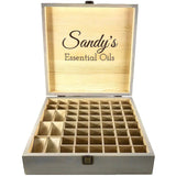 Wildflower Garden Box - Essential Oil Storage Box 58 Slot 15ml - Pine - Choose Finish and Custom Laser Engravings - Fit dōTERRA Young Living